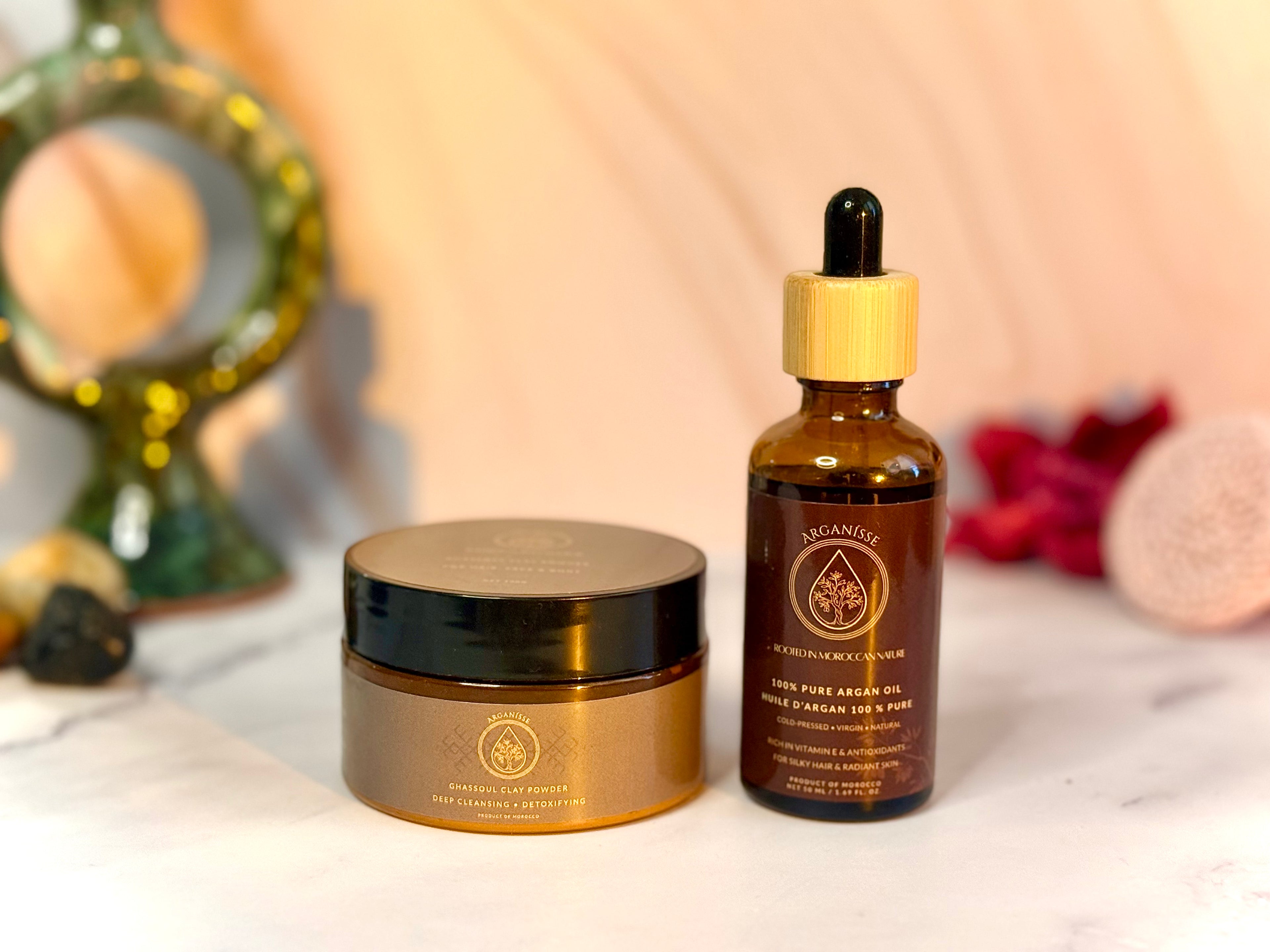 Timeless Moroccan Duo  —  Argan Oil & Ghassoul Clay