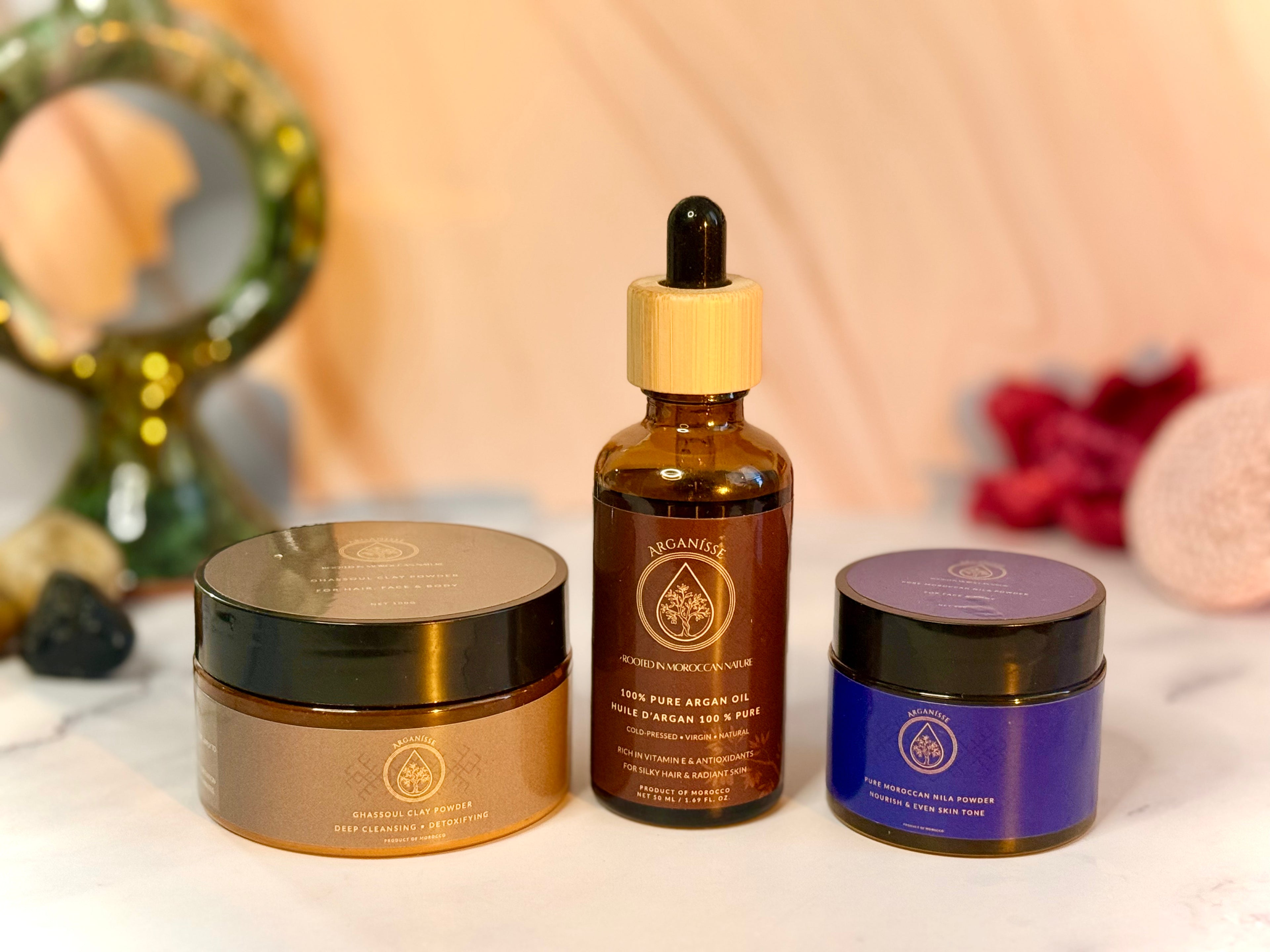 Golden Atlas Beauty Ritual – Argan Oil, Ghassoul & Nila