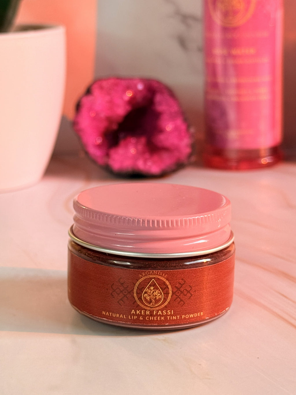 Aker Fassi Powder – Natural Moroccan Lip & Cheek Tint (30g)