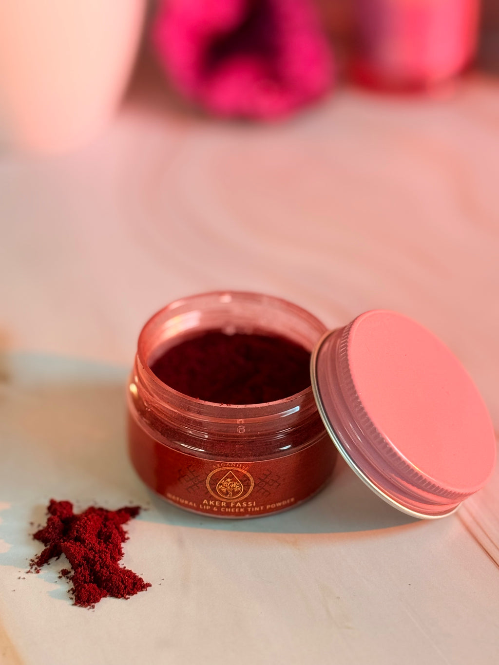 Aker Fassi Powder – Natural Moroccan Lip & Cheek Tint (30g)