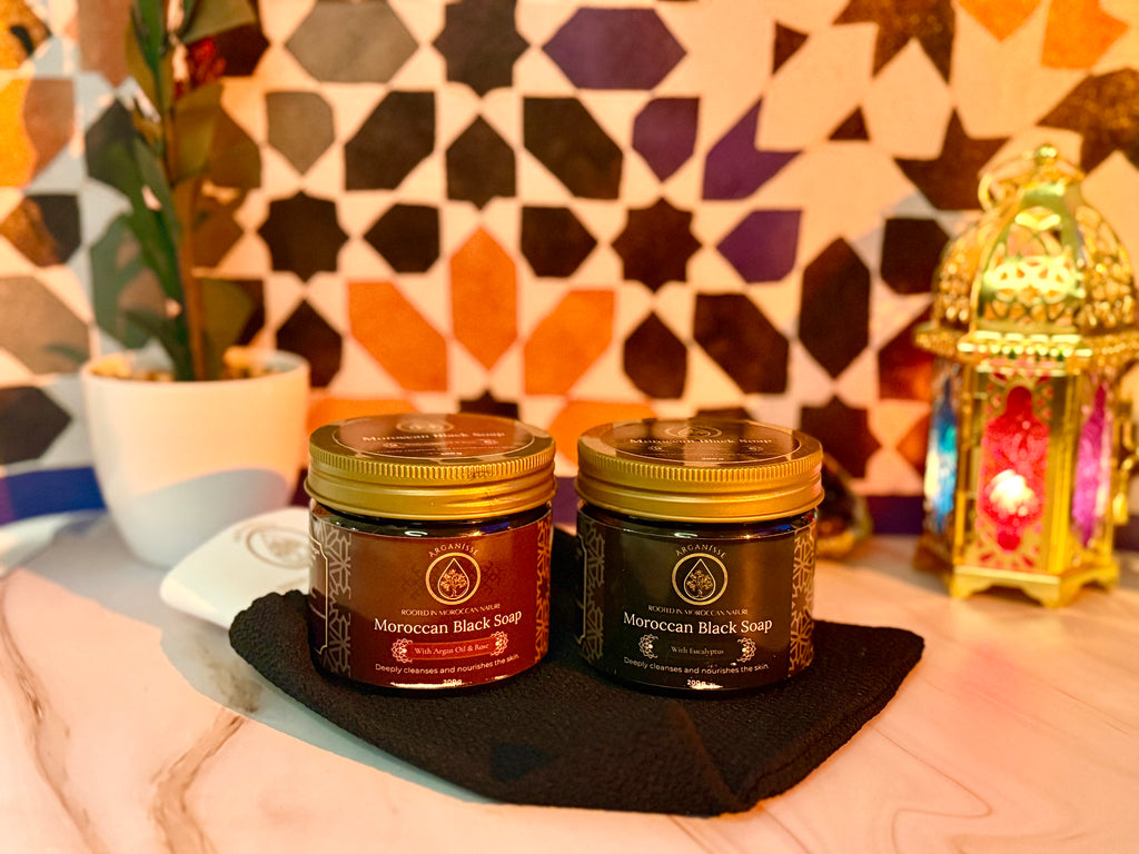 Black Soap & Kessa Glove Set